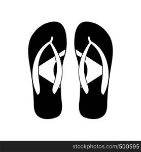 Brazilian flip flops icon in simple style isolated on white background. Brazilian flip flops icon, simple style