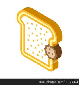 bread allergy isometric icon vector. bread allergy sign. isolated symbol illustration. bread allergy isometric icon vector illustration color