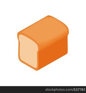 Bread icon in isometric 3d style isolated on white background. Bread loaf . Bread icon, isometric 3d style