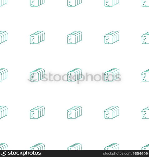 Bread icon pattern seamless white background Vector Image