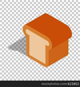 Bread isometric icon 3d on a transparent background vector illustration. Bread isometric icon