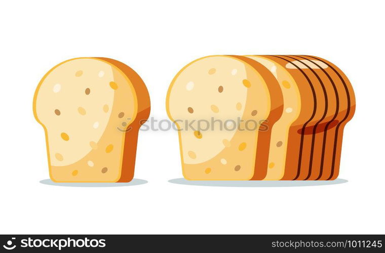 bread loaf isolate vector illustration