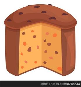 Bread panettone icon cartoon vector. Italian cake. Cream food. Bread panettone icon cartoon vector. Italian cake