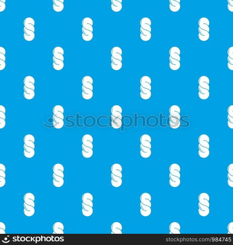 Bread pattern vector seamless blue repeat for any use. Bread pattern vector seamless blue