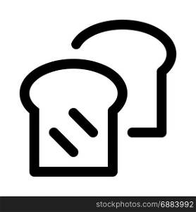 bread slice, icon on isolated background,