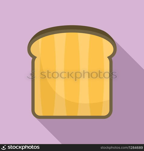 Bread toast icon. Flat illustration of bread toast vector icon for web design. Bread toast icon, flat style