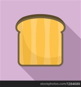 Bread toast icon. Flat illustration of bread toast vector icon for web design. Bread toast icon, flat style