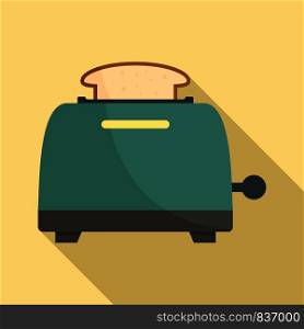 Bread toaster icon. Flat illustration of bread toaster vector icon for web design. Bread toaster icon, flat style