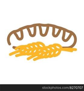 bread wheat ears color icon vector. bread wheat ears sign. isolated symbol illustration. bread wheat ears color icon vector illustration