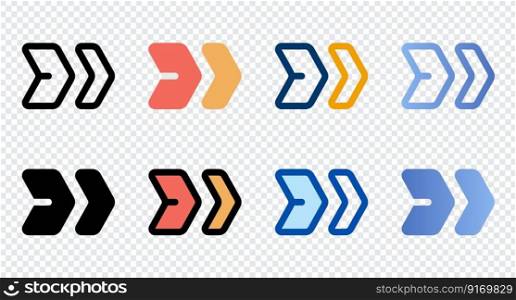 Breadcrumb icons in different style. Breadcrumb icons. Different style icons set. Vector illustration
