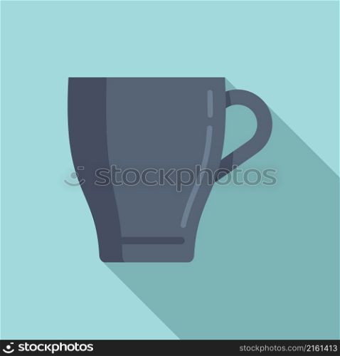 Break mug icon flat vector. Tea cup. Decorative mug. Break mug icon flat vector. Tea cup