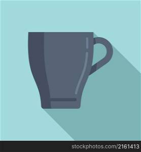 Break mug icon flat vector. Tea cup. Decorative mug. Break mug icon flat vector. Tea cup