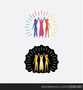 Break The Science Bias and International Women’s Day banner design graphic, vector, Women of different ethnicities stand side by side together illustration  BreakTheBias
