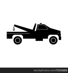 Breakdown truck black icon .