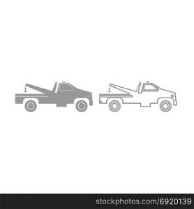 Breakdown truck icon. Grey set .. Breakdown truck icon. It is grey set .