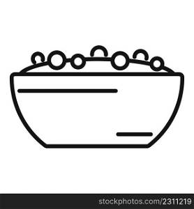 Breakfast bowl icon outline vector. Healthy food. Plate meal. Breakfast bowl icon outline vector. Healthy food