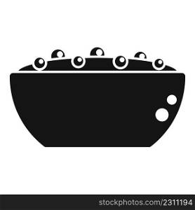 Breakfast bowl icon simple vector. Healthy food. Plate meal. Breakfast bowl icon simple vector. Healthy food
