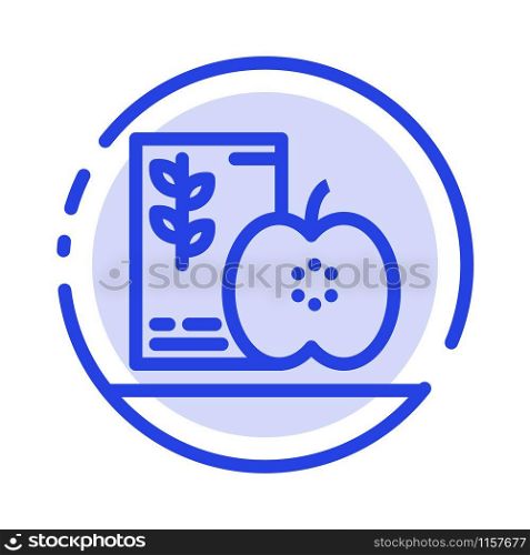 Breakfast, Diet, Food, Fruits, Healthy Blue Dotted Line Line Icon