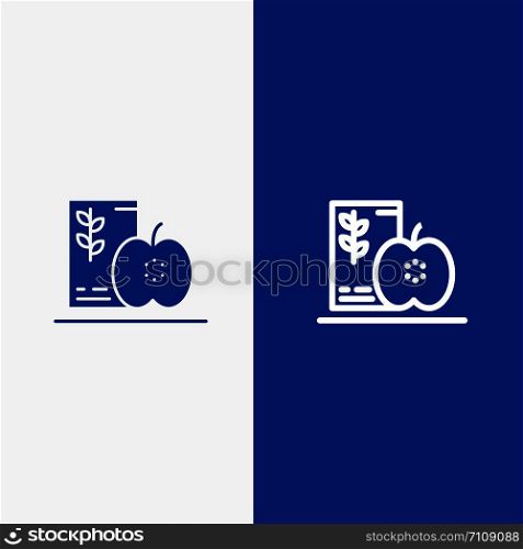 Breakfast, Diet, Food, Fruits, Healthy Line and Glyph Solid icon Blue banner Line and Glyph Solid icon Blue banner