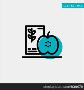 Breakfast, Diet, Food, Fruits, Healthy turquoise highlight circle point Vector icon