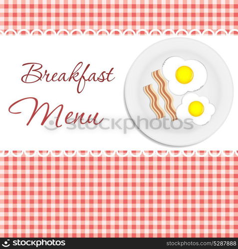 Breakfast menu vector illustration