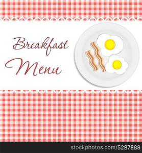 Breakfast menu vector illustration