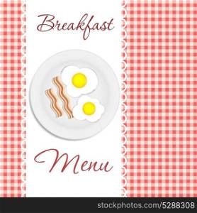 Breakfast menu vector illustration