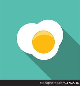 Breakfast Scrambled Eggs Icon in Modern Flat Style Vector Illustration EPS10. Breakfast Scrambled Eggs Icon in Modern Flat Style Vector Illust