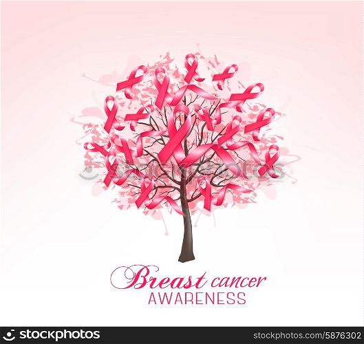Breast cancer awareness background. Vector.