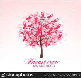 Breast cancer awareness background. Vector.