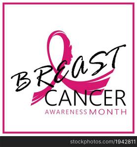 Breast cancer awareness banner. Breast cancer awareness month simple modern poster background design.