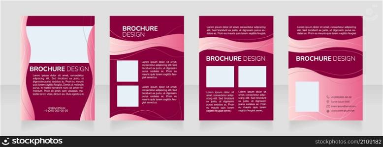 Breast cancer awareness blank brochure design. Template set with copy space for text. Premade corporate reports collection. Editable 4 paper pages. Nunito Bold, ExtraLight, Light fonts used. Breast cancer awareness blank brochure design