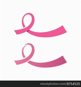 Breast cancer awareness logo design. Illustration icon vector
