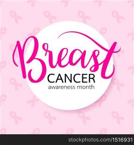 Breast Cancer Awareness Month Campaign. Icon design. Vector illustration.