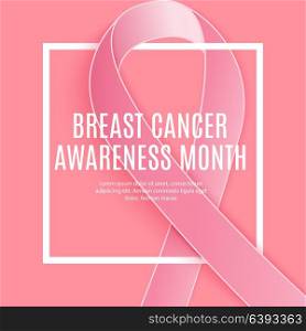 Breast Cancer Awareness Month Pink Ribbon Background Vector Illustration EPS10. Breast Cancer Awareness Month Pink Ribbon Background Vector Illustration