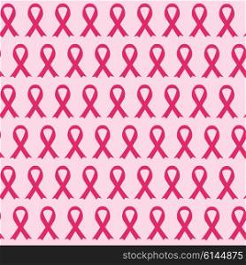 Breast Cancer Awareness Pink Ribbon Seamless Pattern Background Vector Illustration EPS10. Breast Cancer Awareness Pink Ribbon Seamless Pattern Background