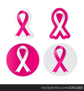 Breast Cancer Awareness Pink Ribbon Vector Illustration EPS10. Breast Cancer Awareness Pink Ribbon Vector Illustration