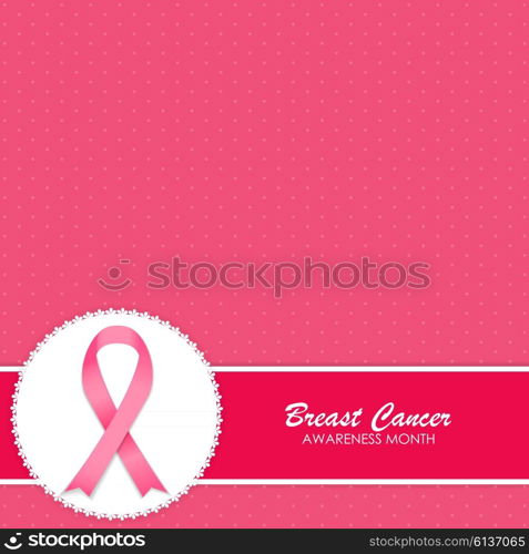 Breast Cancer Awareness Pink Ribbon Vector Illustration EPS10. Breast Cancer Awareness Pink Ribbon Vector Illustration