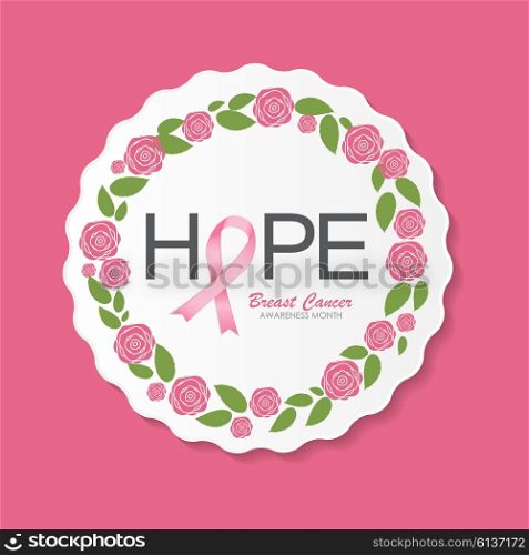 Breast Cancer Awareness Pink Ribbon Vector Illustration EPS10. Breast Cancer Awareness Pink Ribbon Vector Illustration