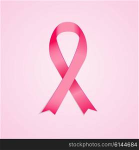 Breast Cancer Awareness Pink Ribbon Vector Illustration. EPS10. Breast Cancer Awareness Pink Ribbon Vector Illustration