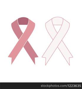 Breast cancer awareness pink ribbon vector image