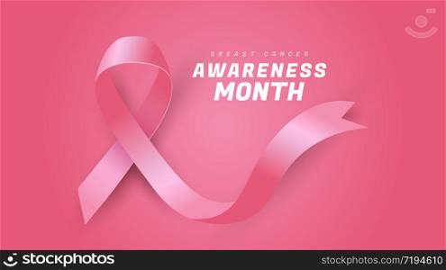 Breast Cancer Awareness Ribbon Background