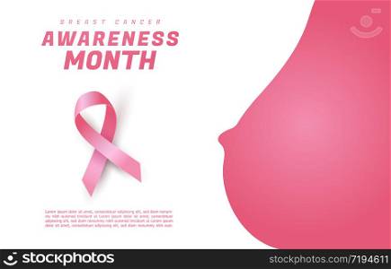 Breast Cancer Awareness Ribbon Background