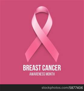 Breast Cancer Awareness Ribbon Background. Vector illustration. Breast Cancer Awareness Ribbon Background. Vector illustration EPS 10