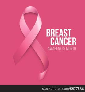 Breast Cancer Awareness Ribbon Background. Vector illustration. Breast Cancer Awareness Ribbon Background. Vector illustration EPS 10