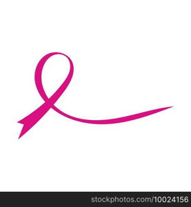 Breast Cancer Awareness Ribbon icon Vector illustration design template 