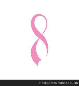 Breast Cancer Awareness Ribbon icon Vector illustration design template 