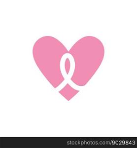 Breast cancer awareness,ribbon logo vector template