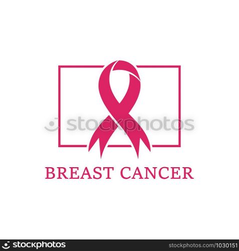 Breast cancer awareness ribbon postCard or brochure