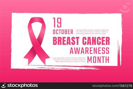 Breast Cancer awareness Vector background for banner,